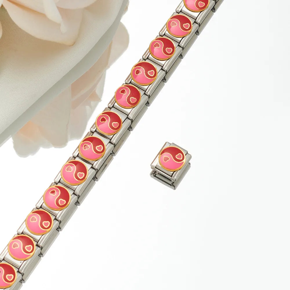 Charm - Yin Yang rosa con corazones