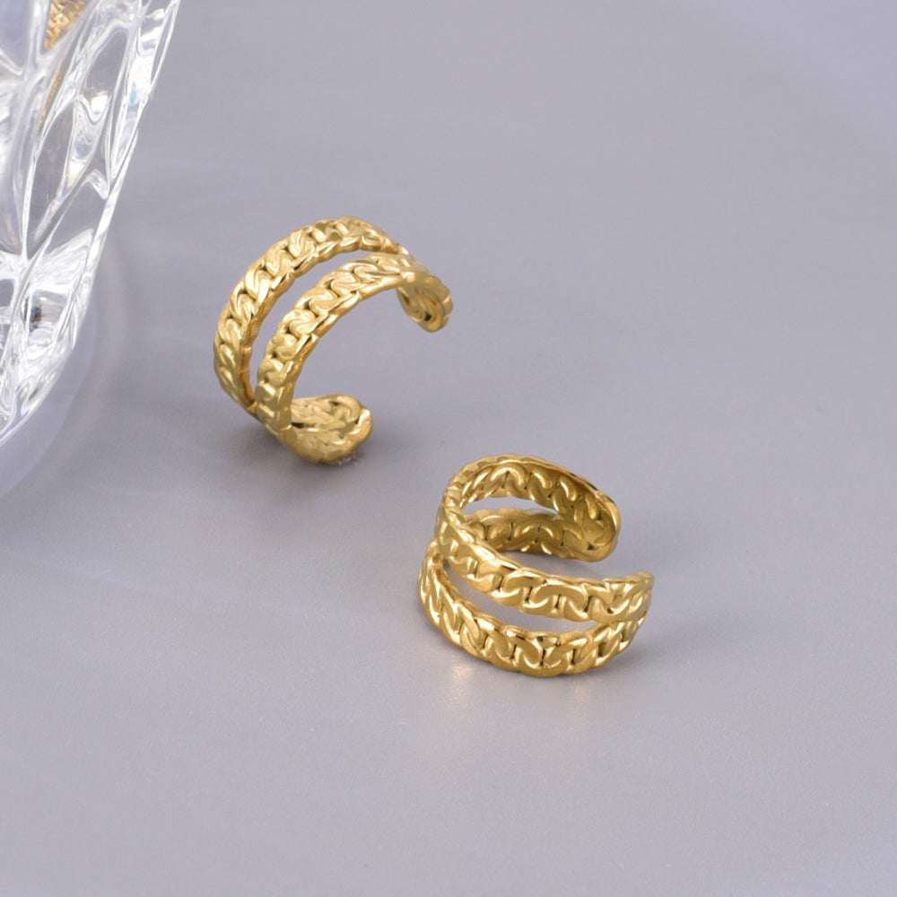 Earcuff doble con textura (individual)