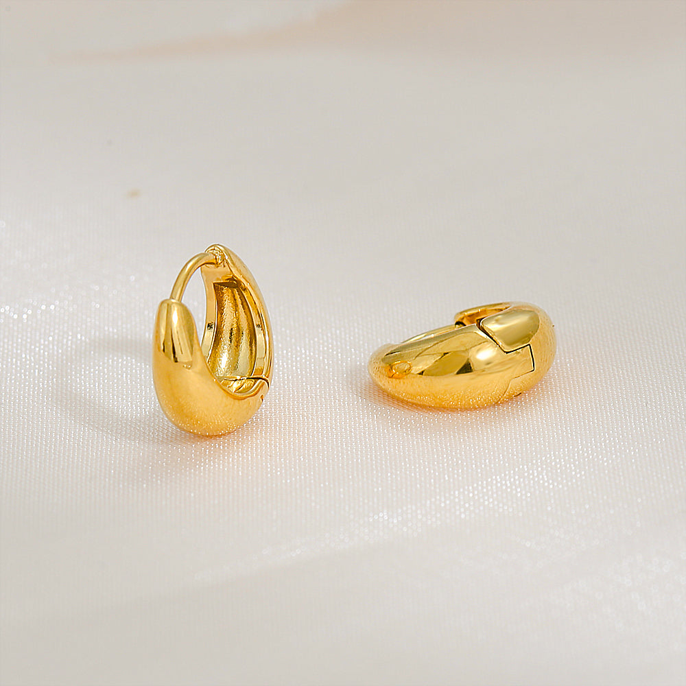 Argollas basicas pequeñas - Dorado