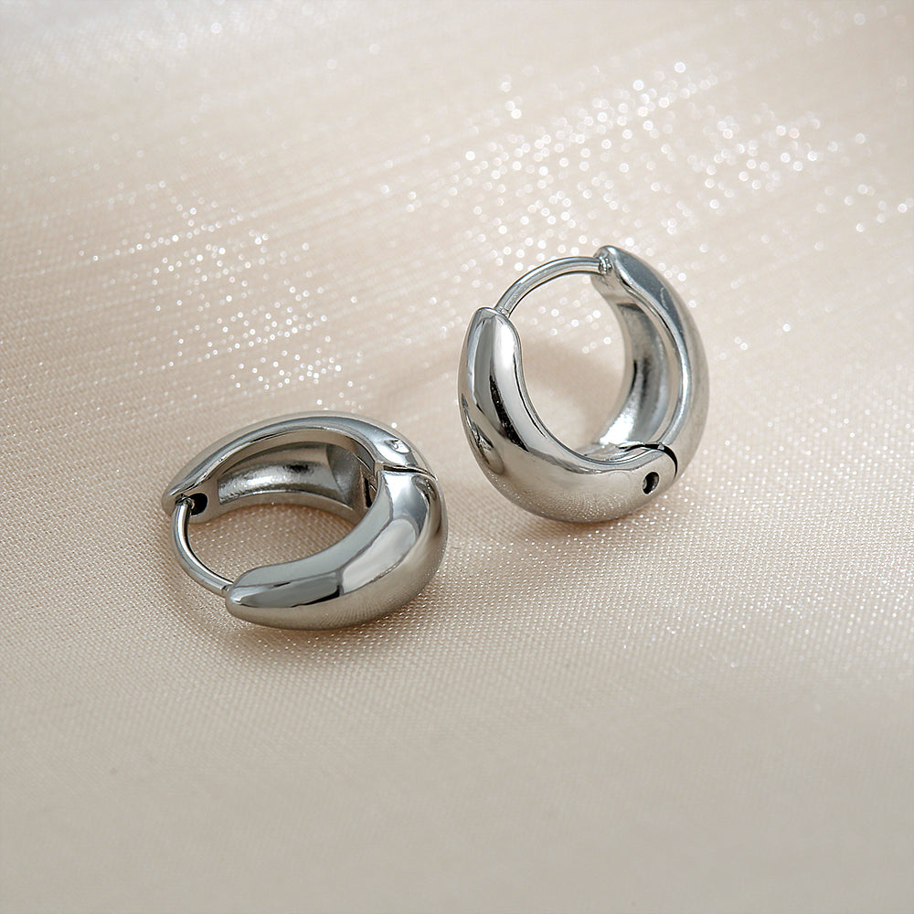 Argollas basicas pequeñas - Plateado