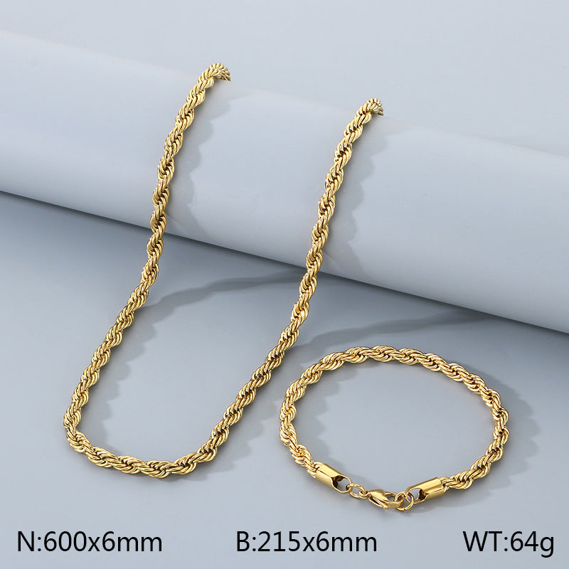 Set nudo dorado (2 piezas)