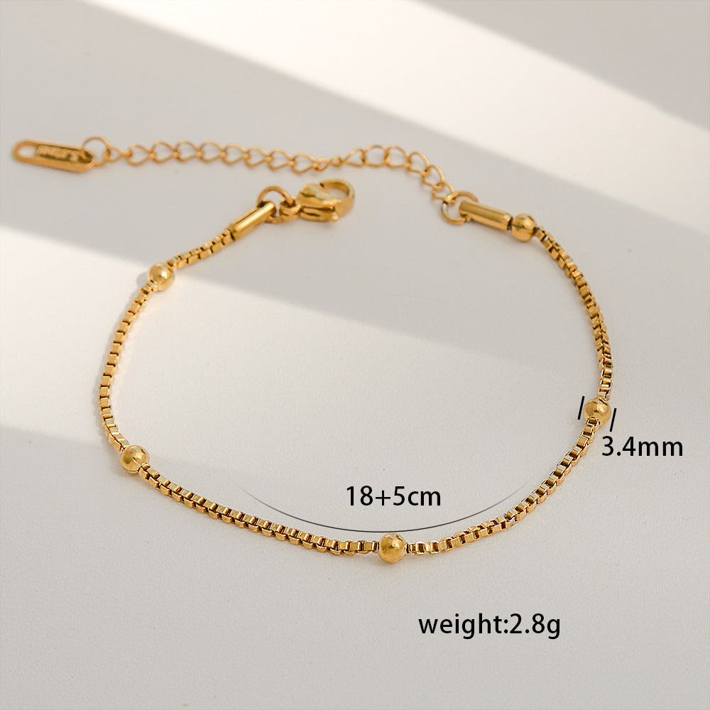 Pulsera box chain con balines