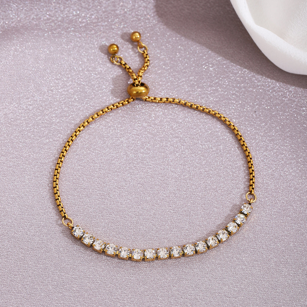 Pulsera estilo tenis con broche ajustable