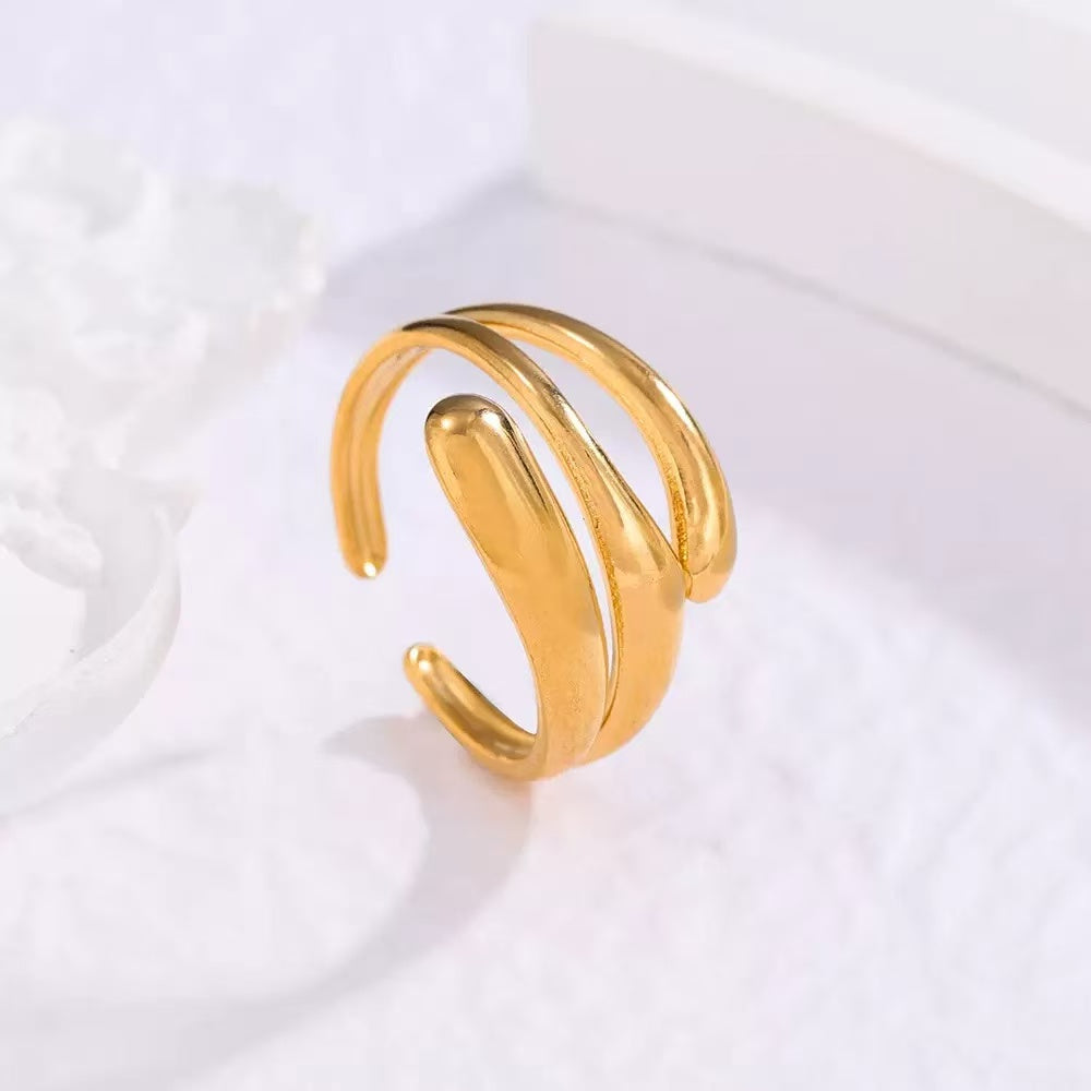 Anillo triple irregular - Ajustable
