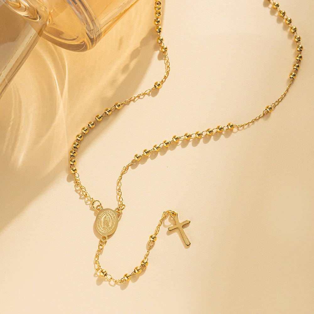 Rosario con dije de la virgen