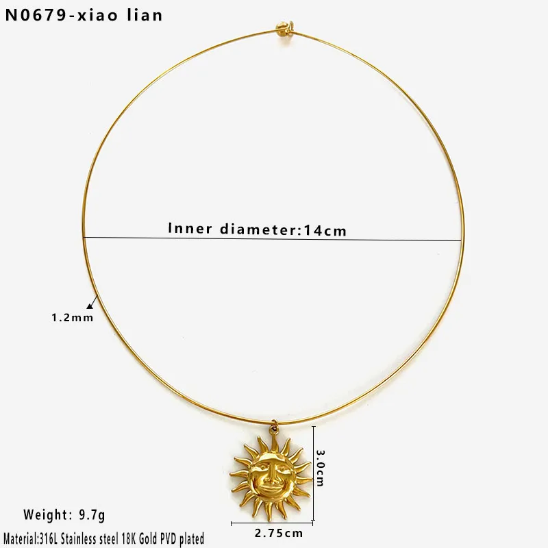 Gargantilla con dije de sol