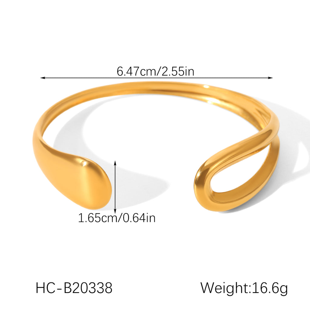 Set de brazalete y anillo abierto (2 piezas) - Ajustable