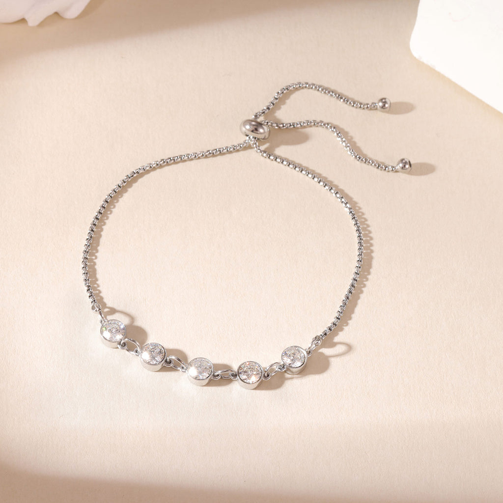 Pulsera de borlas con broche ajustable