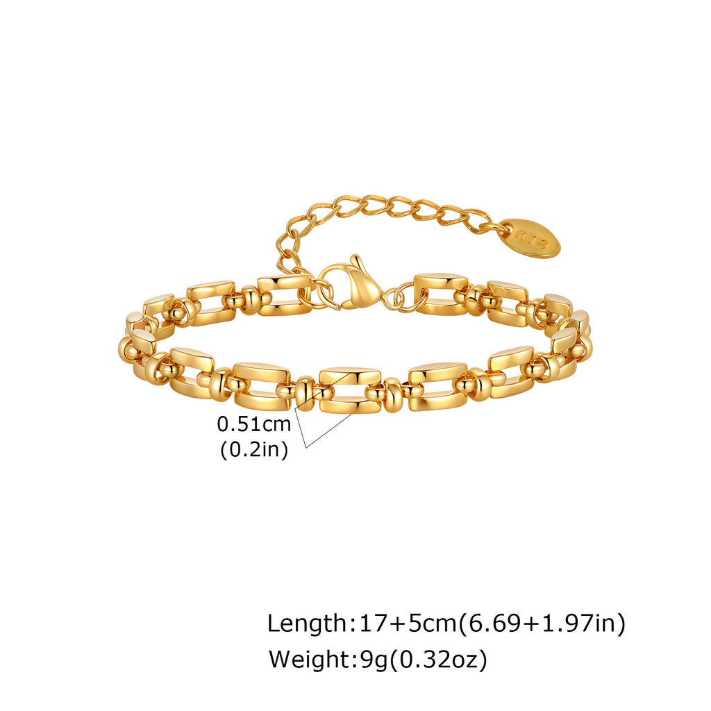 Brazalete de eslabones cuadrados