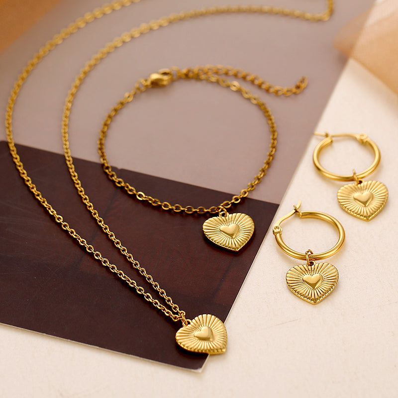 Set de corazon iluminado (3 piezas)