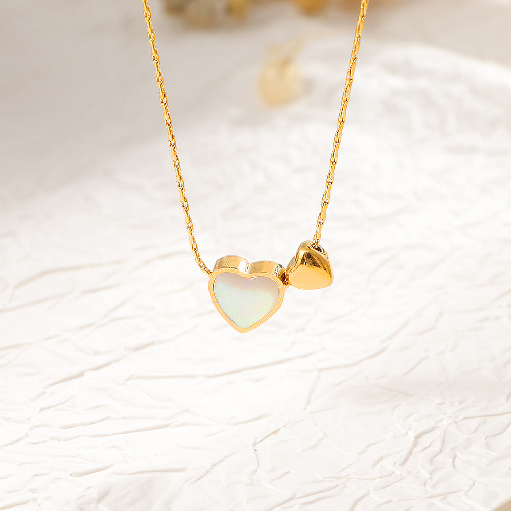 Collar de dos corazones