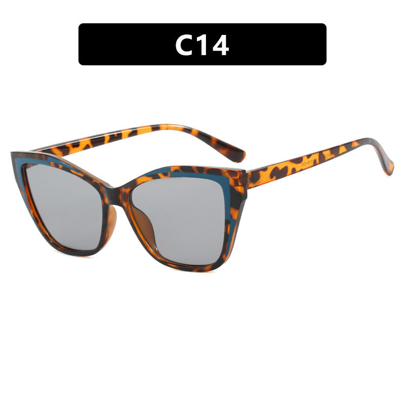 Gafas de sol azul con animal print