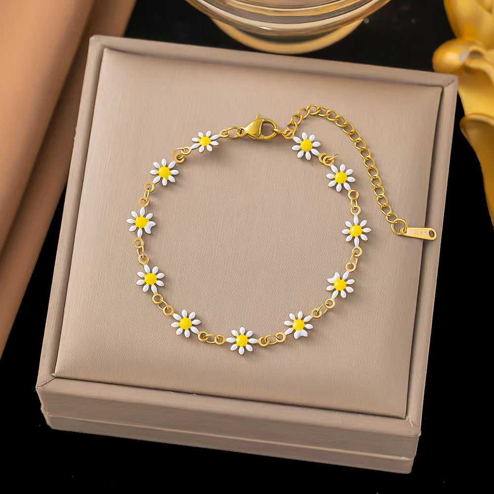 Pulsera de margaritas conectadas