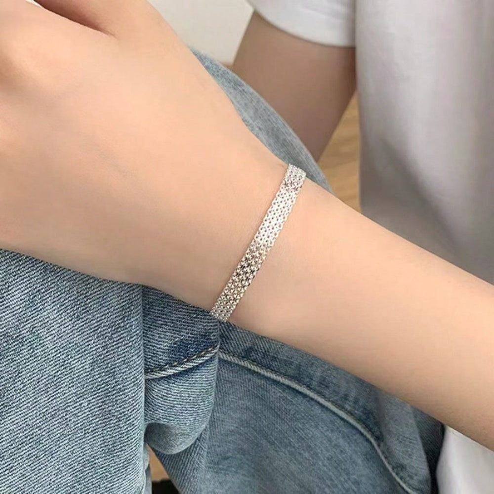 Pulsera malla - Plateado