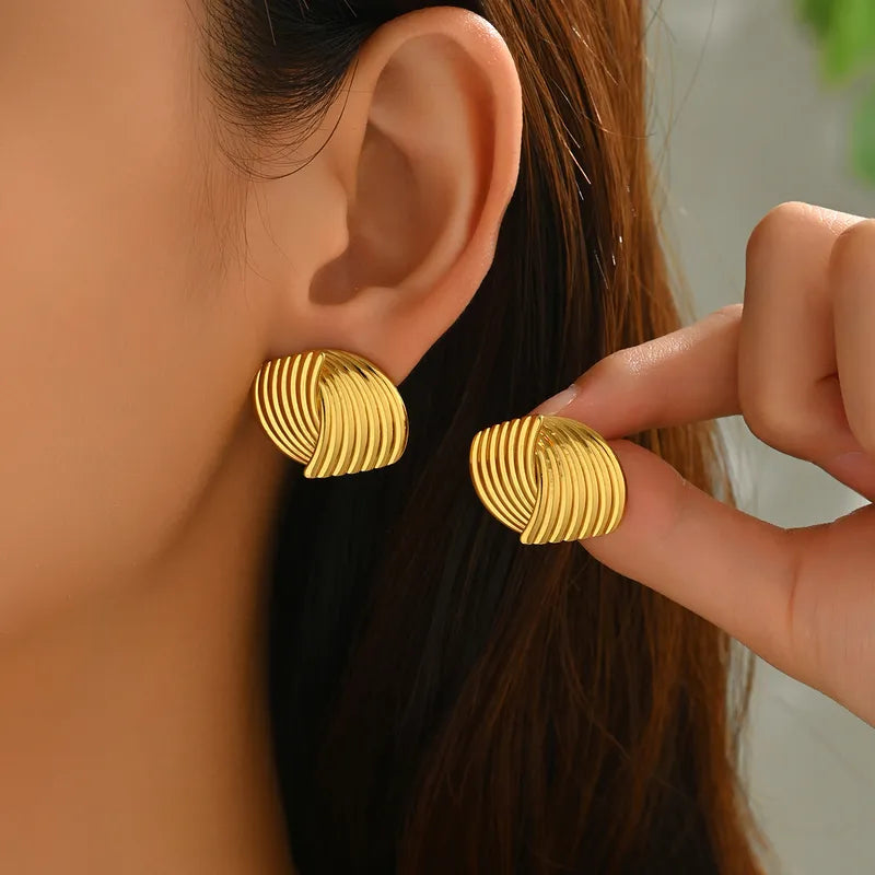 Zarcillos de topito a rayas