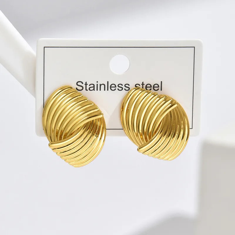 Zarcillos de topito a rayas