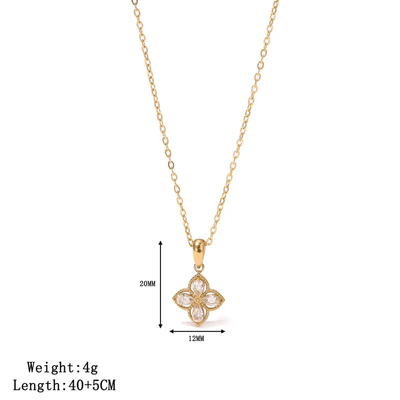 Collar de flor con 4 petalos