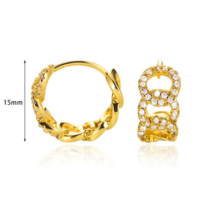 Aretes enlazados con circones