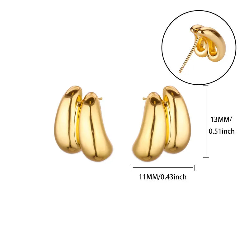 Argollas doble gota