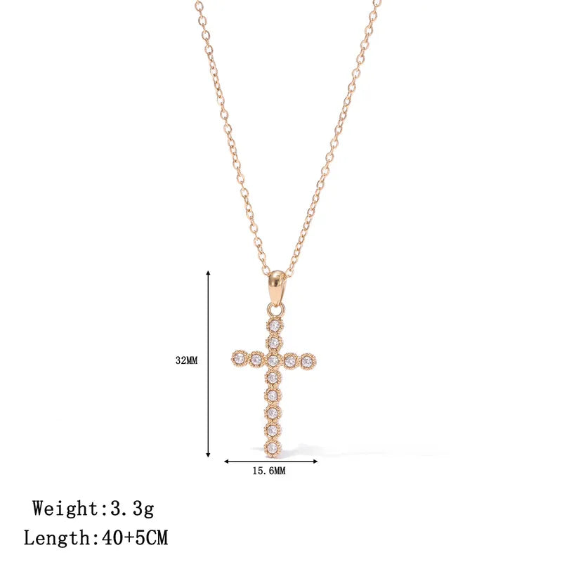 Collar de cruz de circulos