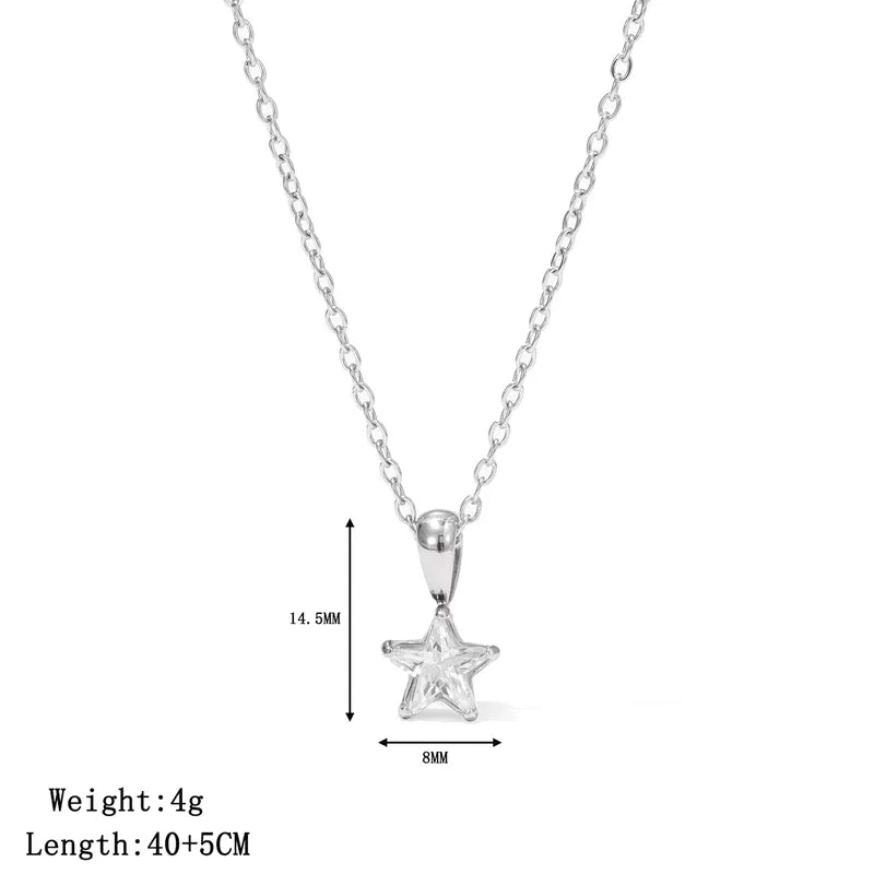 Collar con dije de estrella de cristal
