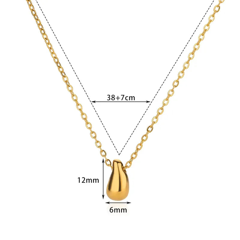 Collar de gota - Dorado