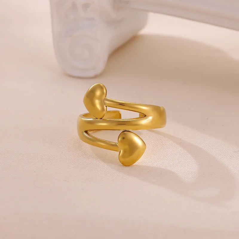 Set de collar + anillo de corazon (2 prendas)