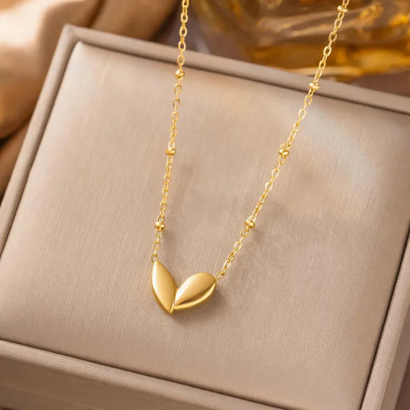 Set de corazon de hoja (2 piezas)