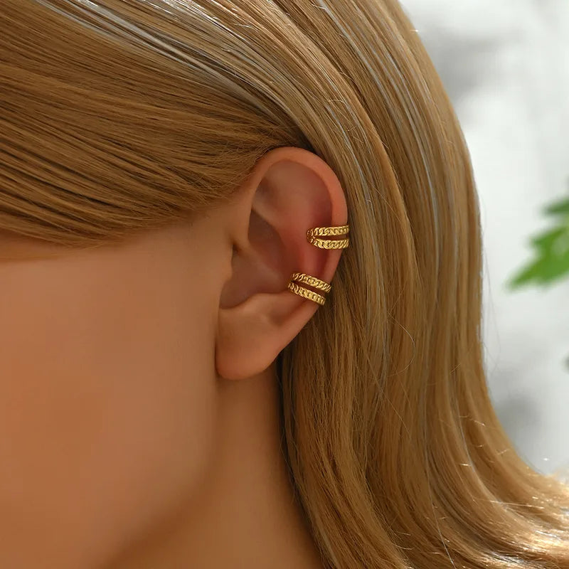 Earcuff doble con textura (individual)