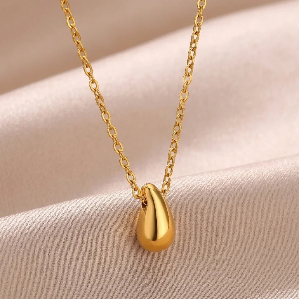 Collar de gota - Dorado
