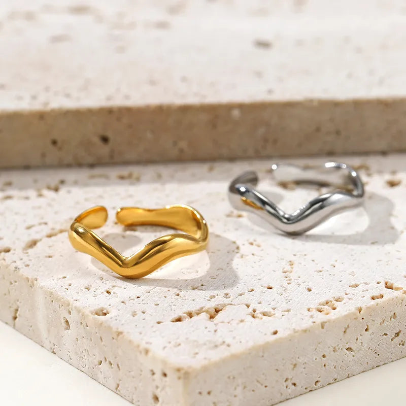 Anillo ondulado - Ajustable