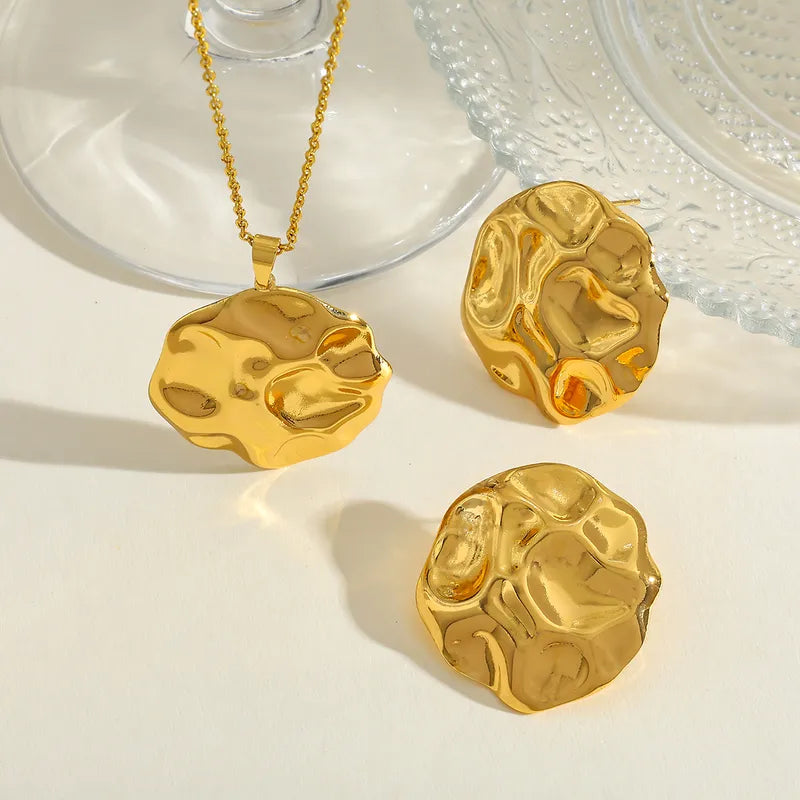 Set de chapa redonda irregular (2 piezas) $2,5 c/u