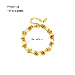 Pulsera de eslabones con nudo