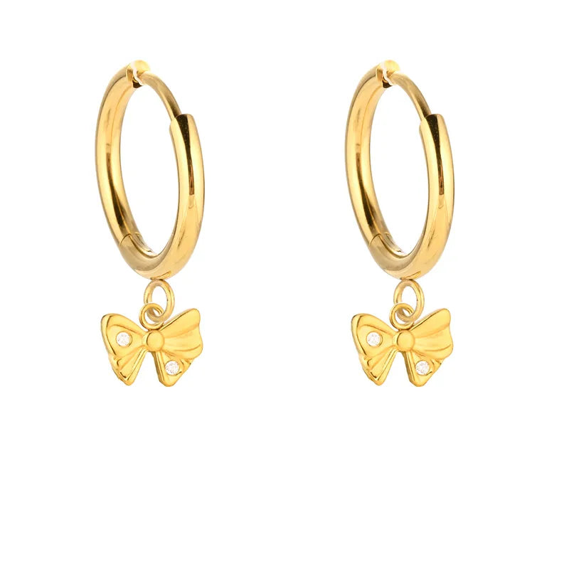 Aros de mini lazo colgante