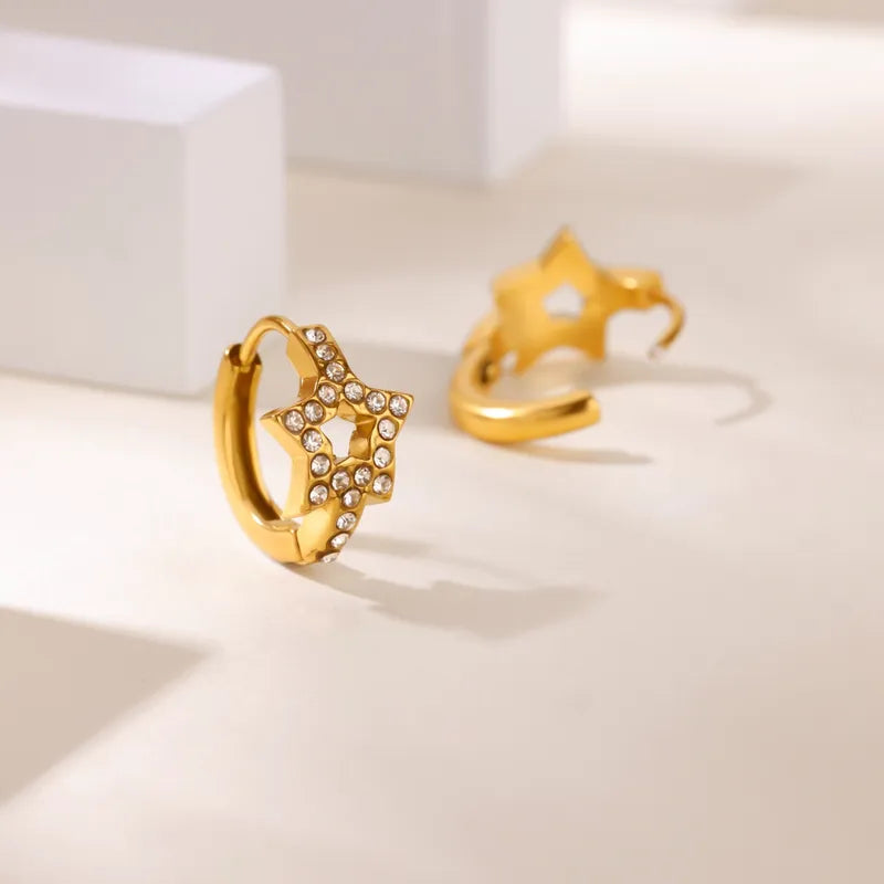 Mini argollas de estrella