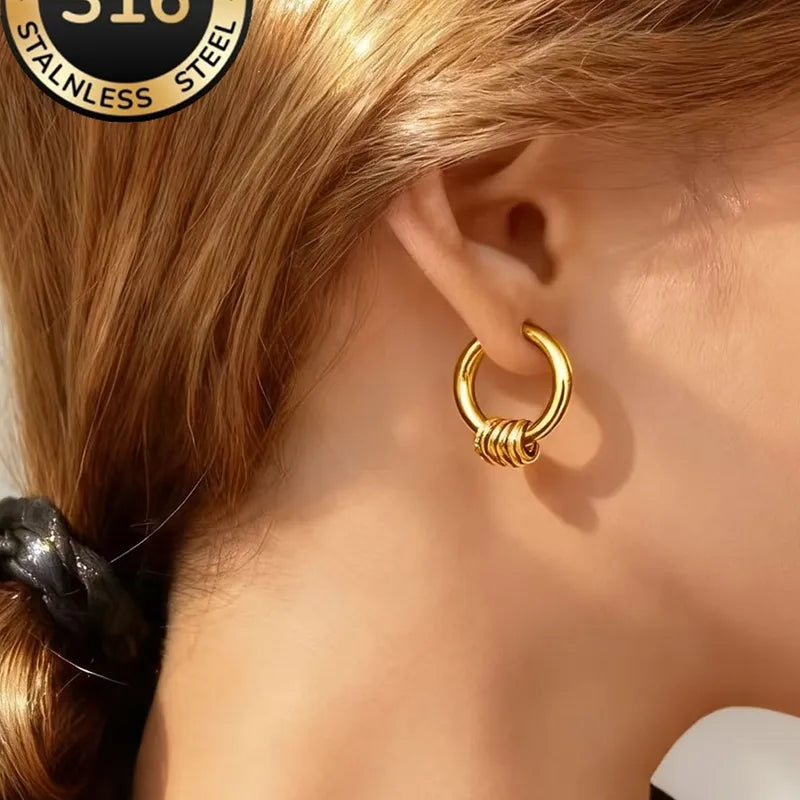 Zarcillos de aros colgantes