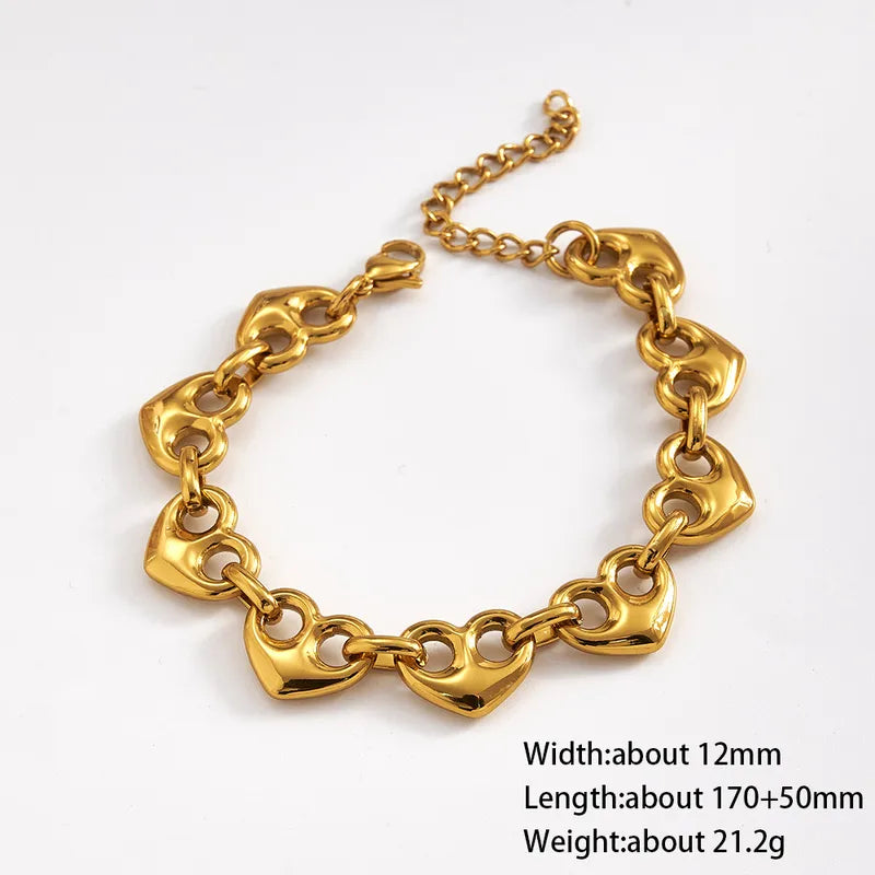Pulsera tejido marinero de corazones