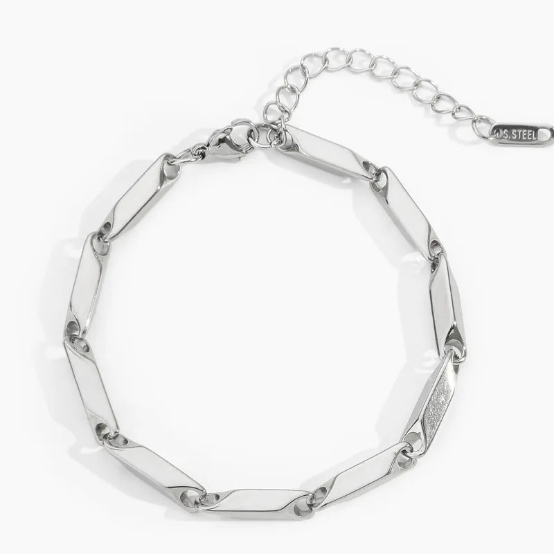 Pulsera bambu - Plateado