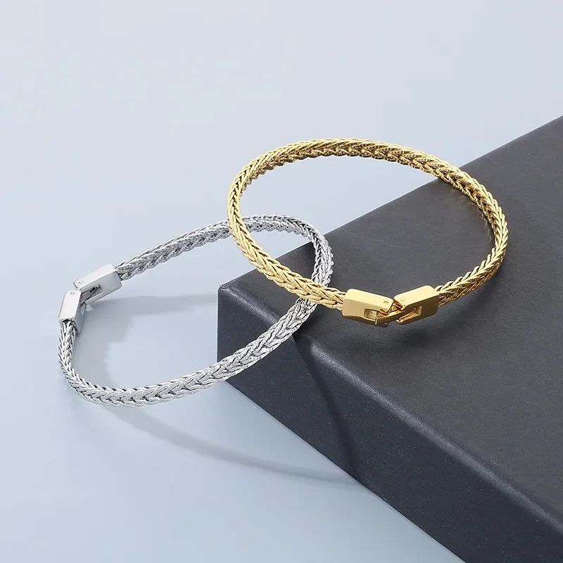 Brazalete tejido franco - Dorado
