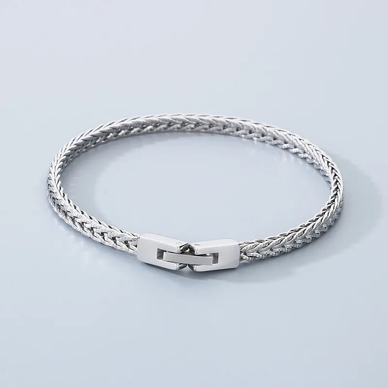 Brazalete tejido franco - Plateado