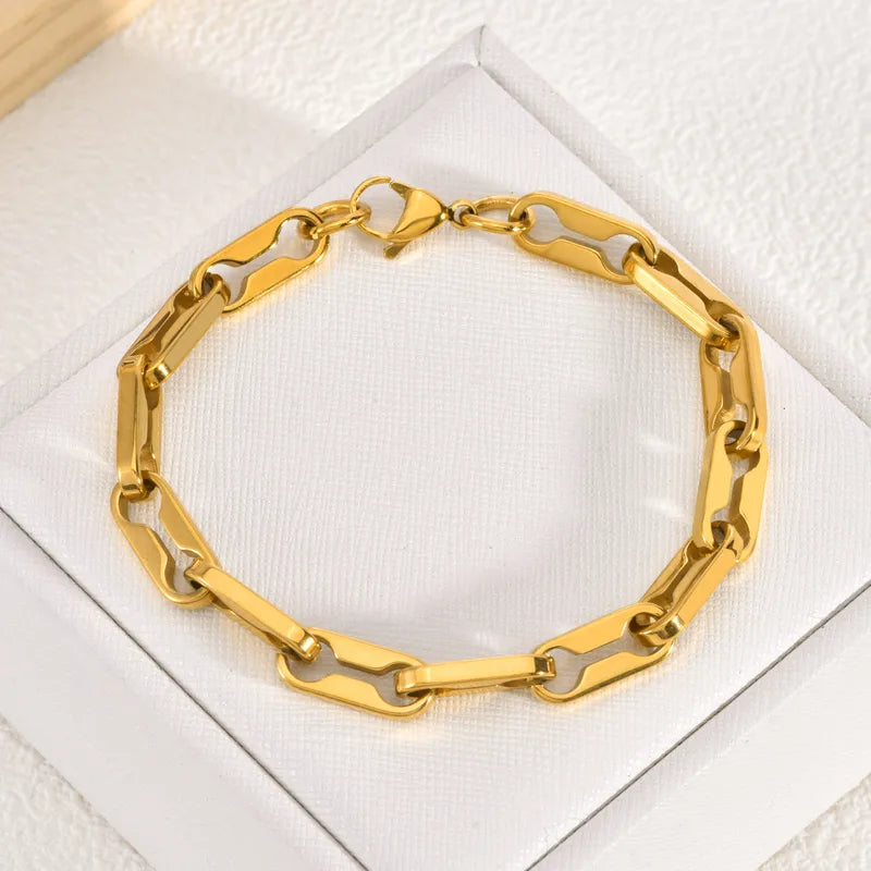 Pulsera de eslabones hip hop - Dorado