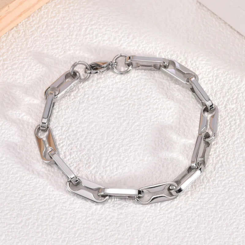 Pulsera de eslabones hip hop - Plateado