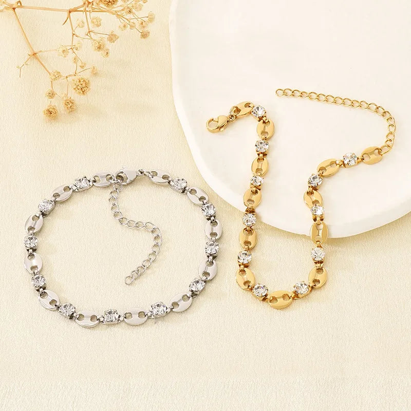 Pulsera tejido marinero con cristales