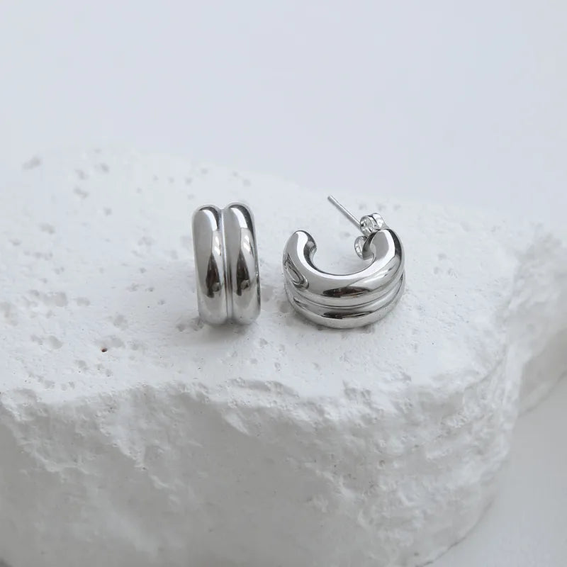 Argollas chunky doble