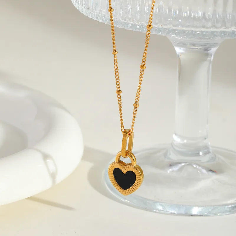 Collar de corazon doble cara