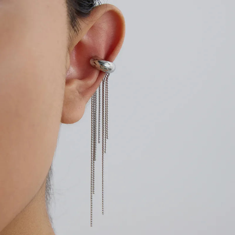 Ear Cuff  Colgante Plateado