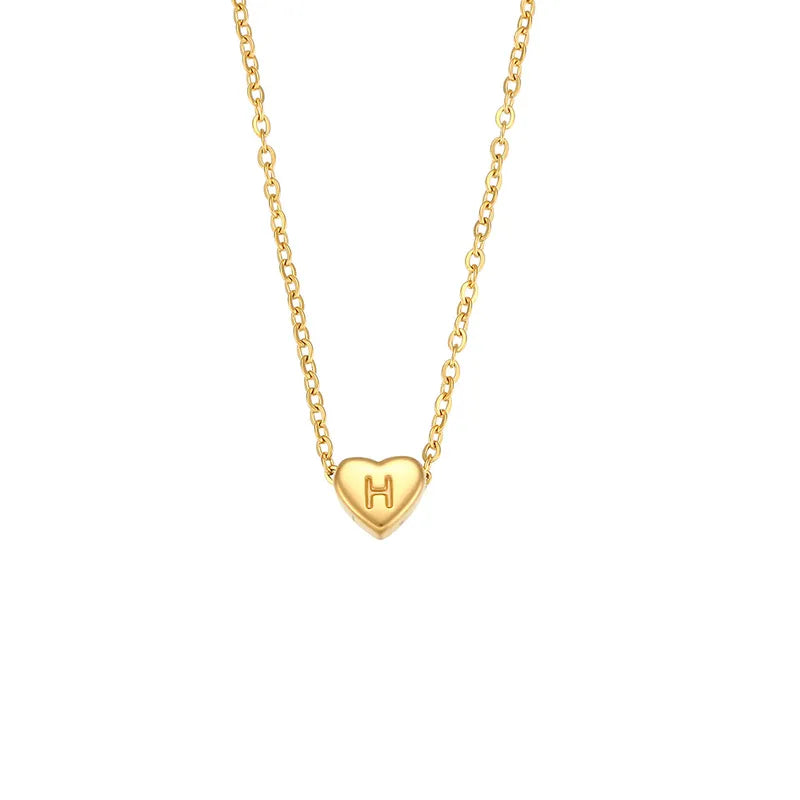Cadena de mini corazon con inicial