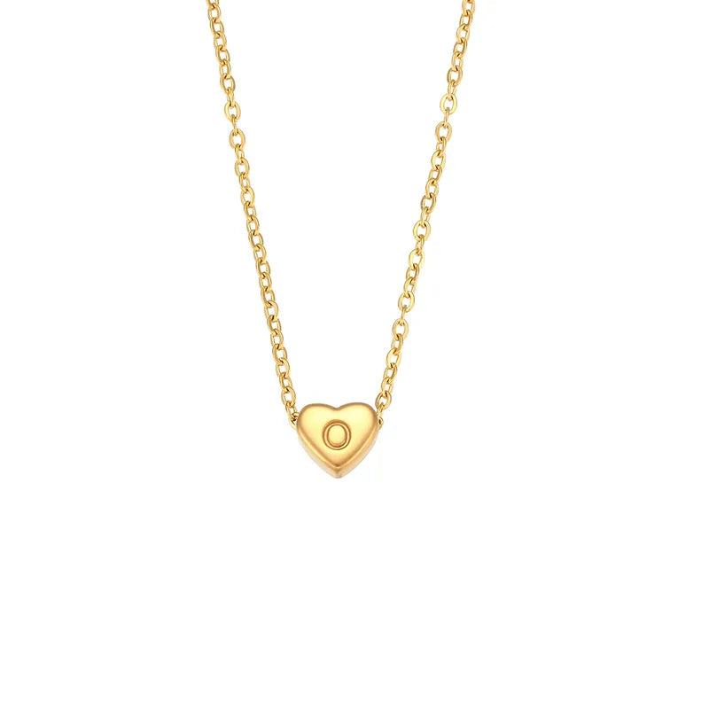 Cadena de mini corazon con inicial