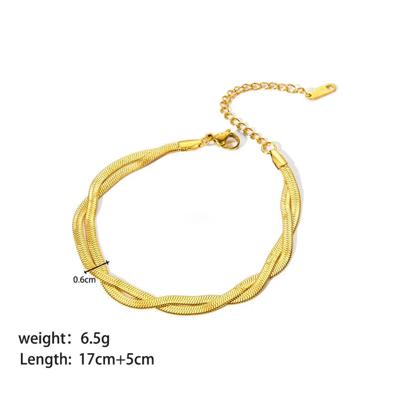 Pulsera de serpiente entrelazada