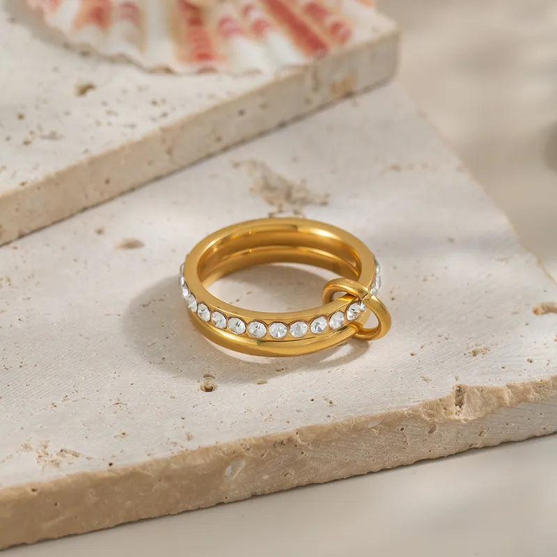 Anillo doble enlazado - Talla 8